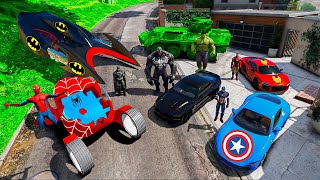 COLECIONANDO CARROS DE SUPERHERÓIS NO GTA 5 [upl. by Rialb13]