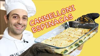 CANELONES RELLENOS de Espinacas y Ricotta o Ricota [upl. by Middendorf]