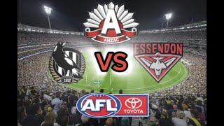 Collingwood v Essendon ANZAC Day AFL Evo Game [upl. by Thrift659]