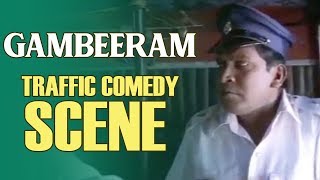 Gambeeram  Tamil Movie  Traffic Comedy Scene  Sarath Kumar  Laila  Pranathi  Vadivelu [upl. by Amandi]