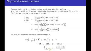 Neyman Pearson Lemma [upl. by Trilbee]