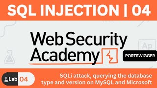 Lab 04  SQL injection attack querying the database type and version on MySQL and Microsoft [upl. by Enninaej696]