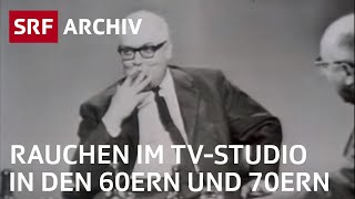 Rauchen als Selbstverständlichkeit im TV  Fernsehen früher  SRF Archiv [upl. by Mide]