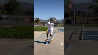 Waxed Curb Board Slide skateboarding [upl. by Itnavart]