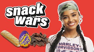 Tyla Rates British And South African Food  Snack Wars [upl. by Ialda]