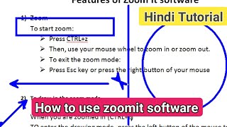 How to Use Zoomit Software  How to Use Zoom It Software in Computer  Zoomit Tutorial Hindi [upl. by Sarene374]