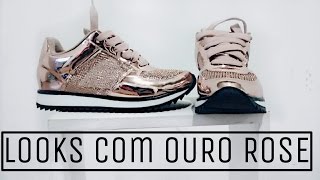 Como montar looks  com o tênis OURO ROSE da VIZZANO  POR JÉSSICA FIDELIX [upl. by Ymmak79]