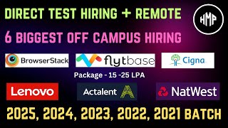 Off campus drive for 2025 2024 2023 2022 batch  Direct Test Hiring  Remote job hiring right now [upl. by Michaella]