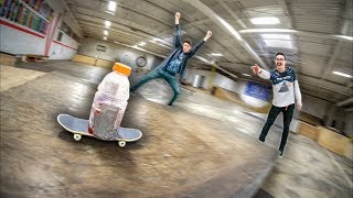 INSANE BOTTLE FLIP HANDBOARD CHALLENGE [upl. by Sells]