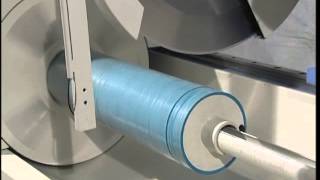 Roll cutter or slitter for nonwoven fabrics amp plastics Ribbon and tapes slitting machine [upl. by Hardan414]