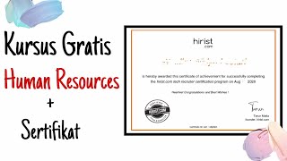 Kursus Human Resources Gratis  Sertifikat HR  Human Resources Free Online Course With Certificate [upl. by Mccowyn]