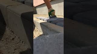 Paving of very high paving tiles 🔝 paving construction concrete diy landscape work tiles [upl. by Melonie]