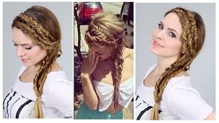 Double Fishtail Hairstyle Tutorial [upl. by Necyla]