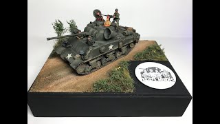 148 scale Kelly’s Heroes Oddball’s M4A3 Sherman Tank Diorama [upl. by Rosie399]