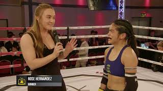 Rose Hernandez Interview with Sophia Picton after his Muay Thai victory on LeapFrog Fight Night [upl. by Ryun756]