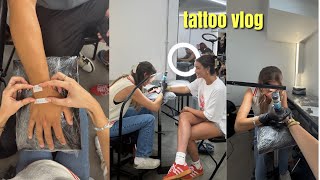 Come with us on a TATTOO date 2 new tats each  VLOG [upl. by Roskes653]