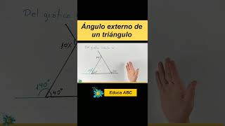 Ejercicio fácil de ángulo externo de un triángulo  básico matematicas mathproblem maths [upl. by Nicholle]