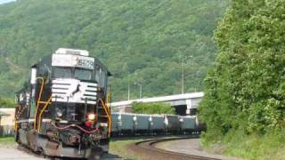 Norfolk Southern EMDs Dominating Tyrone [upl. by Aicilram]