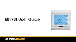 E91 713 Touchscreen Thermostat User Guide [upl. by Atilam]