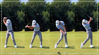 Collin Morikawa Driver amp Iron Swing Sequence Slow Motion [upl. by Nickey]