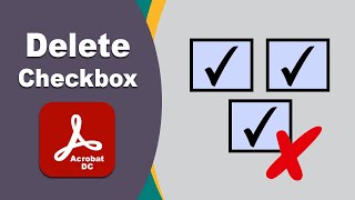 how to remove check box from fillable pdf form in adobe acrobat pro dc [upl. by Katrinka]