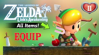 Links Awakening Items  Equipment [upl. by Suisyola]