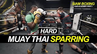 Hard Muay Thai Sparring  NJB Academy Part I [upl. by Vijnas]