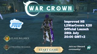 New Server L2WarCrown x20 H5 Quick Review Launch 2806 [upl. by Waldemar607]