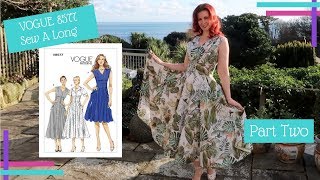 How To  Vogue 8577 SewAlong  Sewing the Skirt Panels  Part Two [upl. by Naiviv]