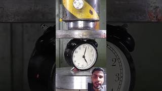 Clock and grape 🍇 in hydraulic satisfying grapecrush oddlysatisfying crushing crusher [upl. by Kina]