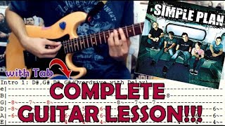 Perfect  Simple PlanComplete Guitar LessonCoverwith Chords and Tab [upl. by Oirazan]