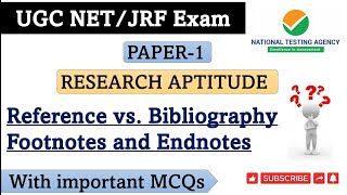 Reference Vs Bibliography l Difference between Footnotes and Endnotes l Easy Explanation with MCQs [upl. by Ahsiela]