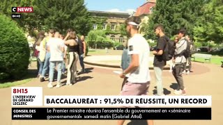 Bac 2020  taux de réussite avant rattrapage de 915 un «record» [upl. by Hgielyk]