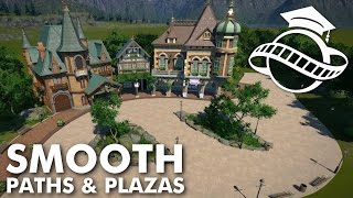 Planet Coaster College  Smooth Paths amp Plazas Tutorial [upl. by Bilat]