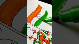 Bharat Mata Drawing 🙏🇮🇳 independenceday artbharatmata ytshorts shorts [upl. by Marjory619]