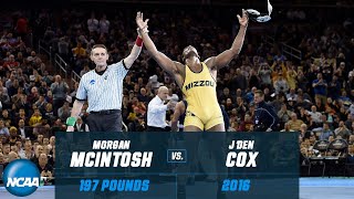 J’den Cox vs Morgan McIntosh 2016 NCAA title match 197 lb [upl. by Retsub953]