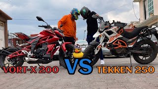 TEKKEN 250 🆚 VORTX 200 ¿QUIEN GANARÁ😱  ZGRIDER🏍️ [upl. by Anaujit804]