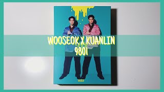 UNBOXING WOOSEOK X KUANLIN 우석 X 관린 9801 1st Mini Album [upl. by Ahsinotna]