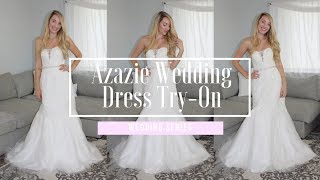 AZAZIE WEDDING DRESS TRY ON  ALYSSA DAW [upl. by Ymot]