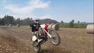 Honda CR 500 Wheelie  Crash [upl. by Gnihc]