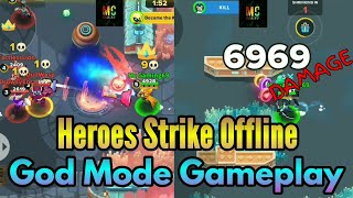 Heroes Strike Offline God Mode Gameplay [upl. by Bernadette]