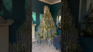 TINSEL Christmas tree using 20 sheets of silver lametta tinsel [upl. by Val]