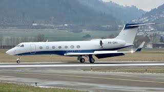 Majestic Landing Gulfstream G550 PRGMV Touches Down in Bern from São Roque [upl. by Gizela]