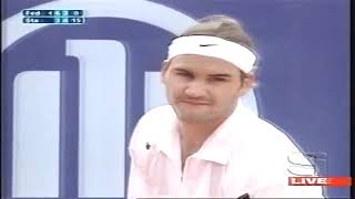 Gstaad 2004 Roger Federer  Potito Starace [upl. by Ylhsa]