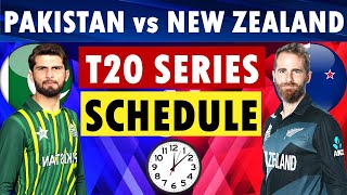 Pakistan vs New Zealand T20 Series 2024 Schedule Pakistan vs New Zealand Schedule 2024 announced [upl. by Tterrej838]