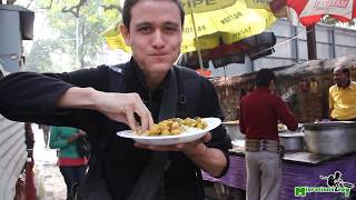 Street Food in India  Bengali Fish Curry and Rice on Camac Street Kolkata India [upl. by Aloibaf]