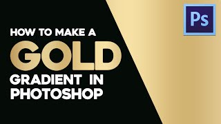 How to make a smooth gold gradient in Adobe Photoshop  By GDB [upl. by Joseito]