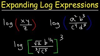 Expanding Logarithmic Expressions [upl. by Naegem]