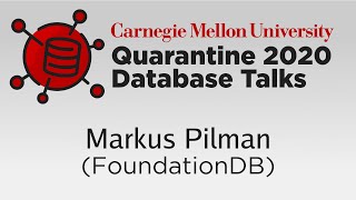 FoundationDB or How I Learned to Stop Worrying and Trust the Database Markus Pilman Snowflake [upl. by Soph47]