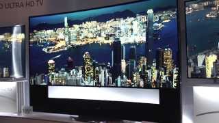 CES 2014 77inch Flexible OLED TV 105inch 219 Curved TV WebOS and more from LG [upl. by Zoa]